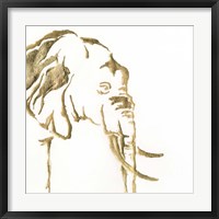 Gilded Elephant Framed Print