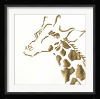 Gilded Giraffe Framed Print