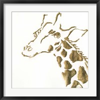 Gilded Giraffe Framed Print