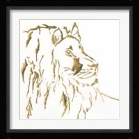 Gilded Lion Framed Print