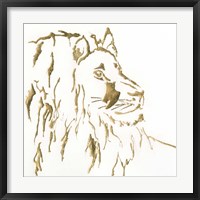 Gilded Lion Framed Print