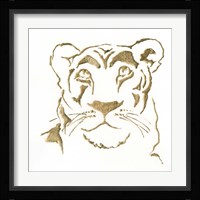 Gilded Lioness Framed Print