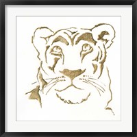 Gilded Lioness Framed Print