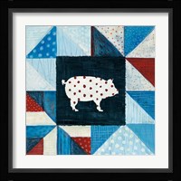 Modern Americana Farm Quilt V Framed Print