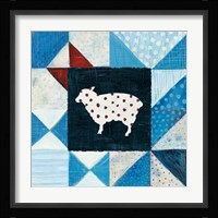 Modern Americana Farm Quilt VI Framed Print
