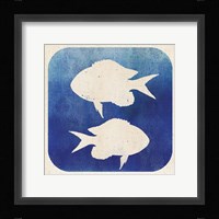 Watermark Fish Framed Print