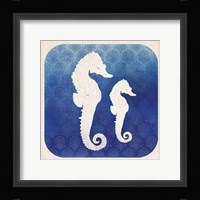 Watermark Seahorse Framed Print