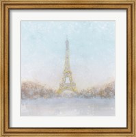 Eiffel Romance no Couple Turquoise Fine Art Print