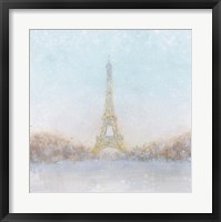 Eiffel Romance no Couple Turquoise Fine Art Print