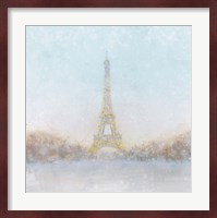 Eiffel Romance no Couple Turquoise Fine Art Print