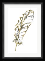 Gilded Turkey Feather I Fine Art Print