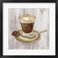 Coffee Time III on Wood Framed Print