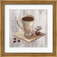 Coffee Time IV on Wood Fine Art Print