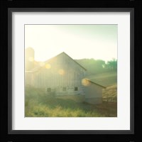 Farm Morning II Square Framed Print