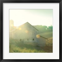 Farm Morning II Square Framed Print