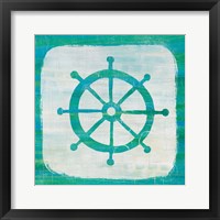 Ahoy IV Blue Green Framed Print