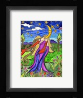 Big Diva Angel And Moon Fine Art Print