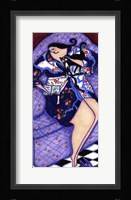 Big Diva In Kimono With Kitty Fine Art Print