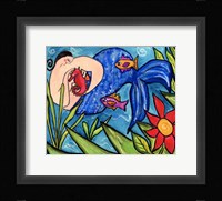 Big Diva Mermaid & Seahorse Fine Art Print