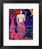 Big Diva Mermaid Making Stars Framed Print