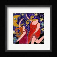 Big Diva Moon Goddesses Dancing Fine Art Print