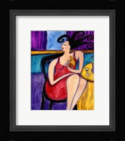 Big Diva With Designer Dog Framed Print