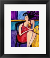 Big Diva With Designer Dog Framed Print