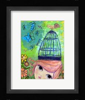 Big Eyed Girl It's All In My Head Fine Art Print