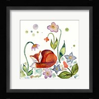 Fox Napping In The Garden Fine Art Print