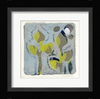 Gray Flowers Monoprint Fine Art Print