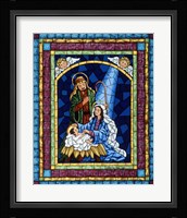 Stained Glass Nativity Fine Art Print