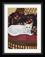 Snowball In A Wicker Chair Fine Art Print