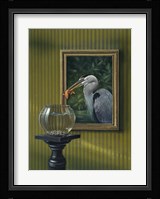 Heron And Goldfish Fine Art Print