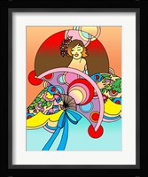 Art Deco Fan Lady Framed Print