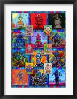 Pop Art Robots Framed Print