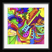 Pop Art Guitar Drum Fine Art Print