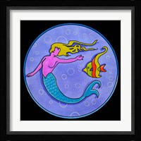 Pop Art Mermaid Circle Fine Art Print
