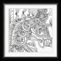 Carousel Pony 1 Lineart Fine Art Print