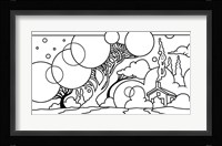 Circle Tree Landscape Lineart Fine Art Print