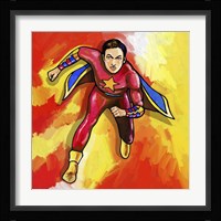 Pop Art Mr Superhero Framed Print