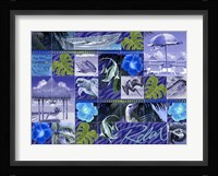 Blue Coastal Mosaic Fine Art Print