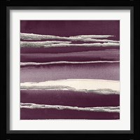 Silver Rose I Purple Framed Print