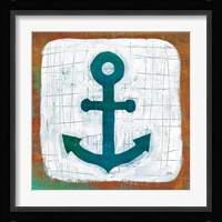 Ahoy III Red Blue Framed Print