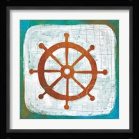Ahoy IV Red Blue Framed Print
