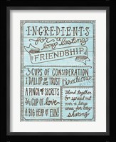 Ingredients For Life IV Blue Framed Print