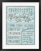 Ingredients For Life I Blue Fine Art Print