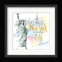 US Cities IV Framed Print