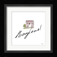 Ah Paris II on White Framed Print