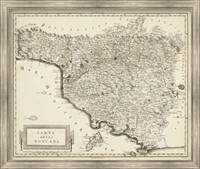 Antique Map of Tuscany Fine Art Print