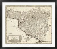 Antique Map of Tuscany Fine Art Print